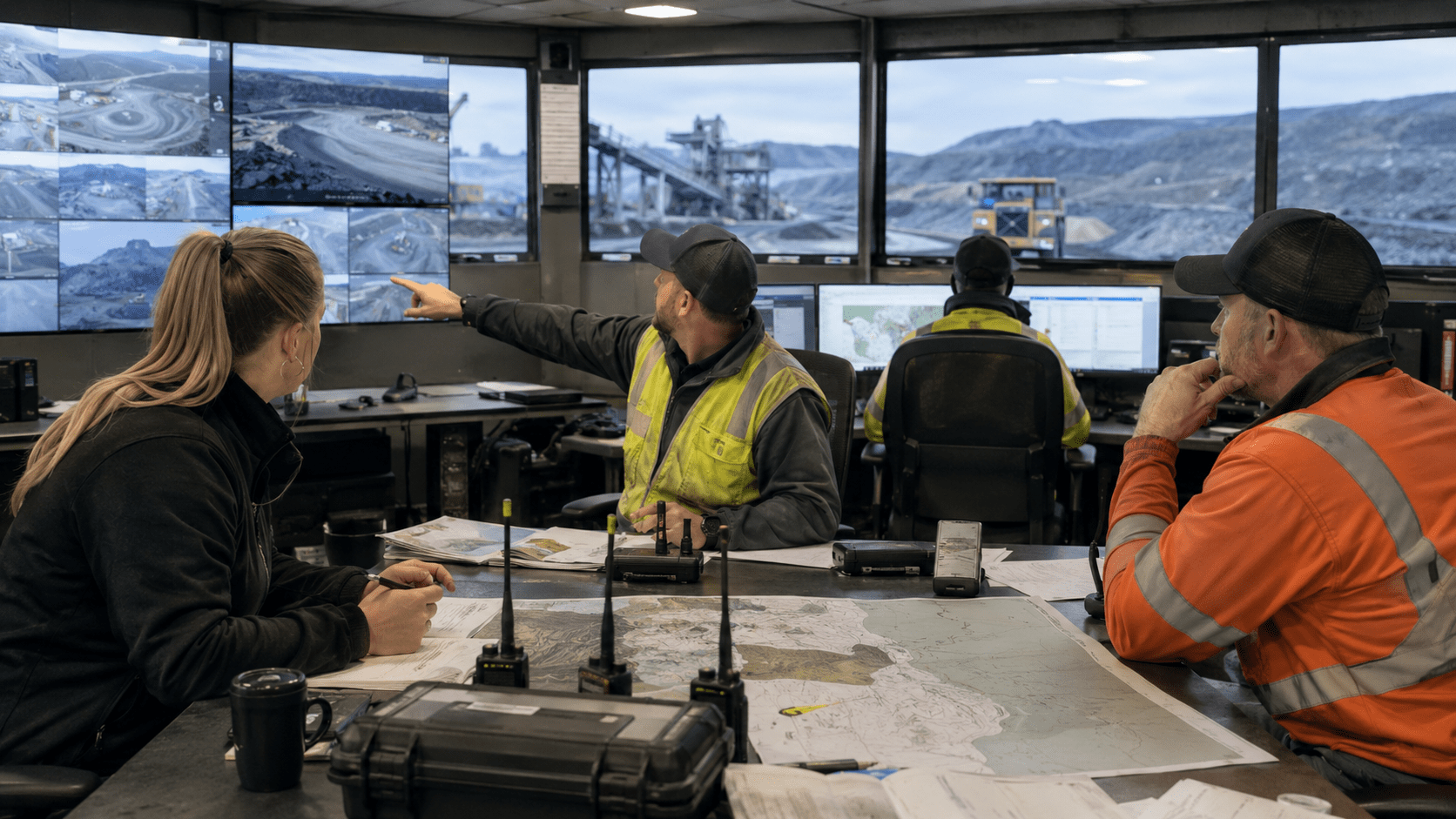 Remote mine security provider protecting a remote mine site