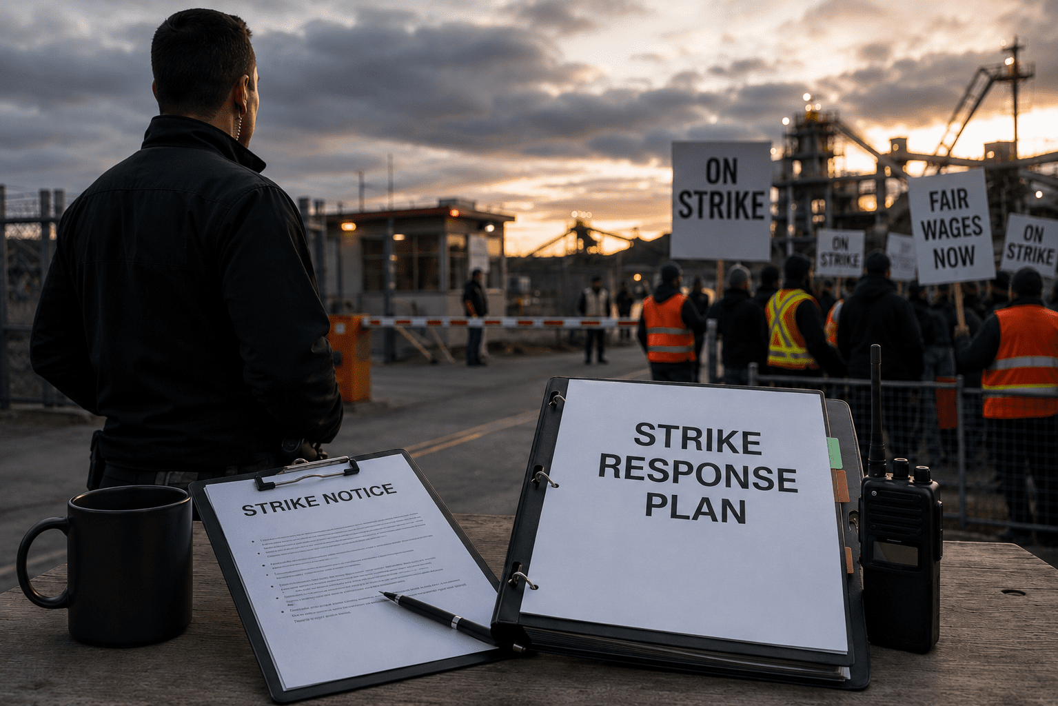 Strike notice response planning for employers