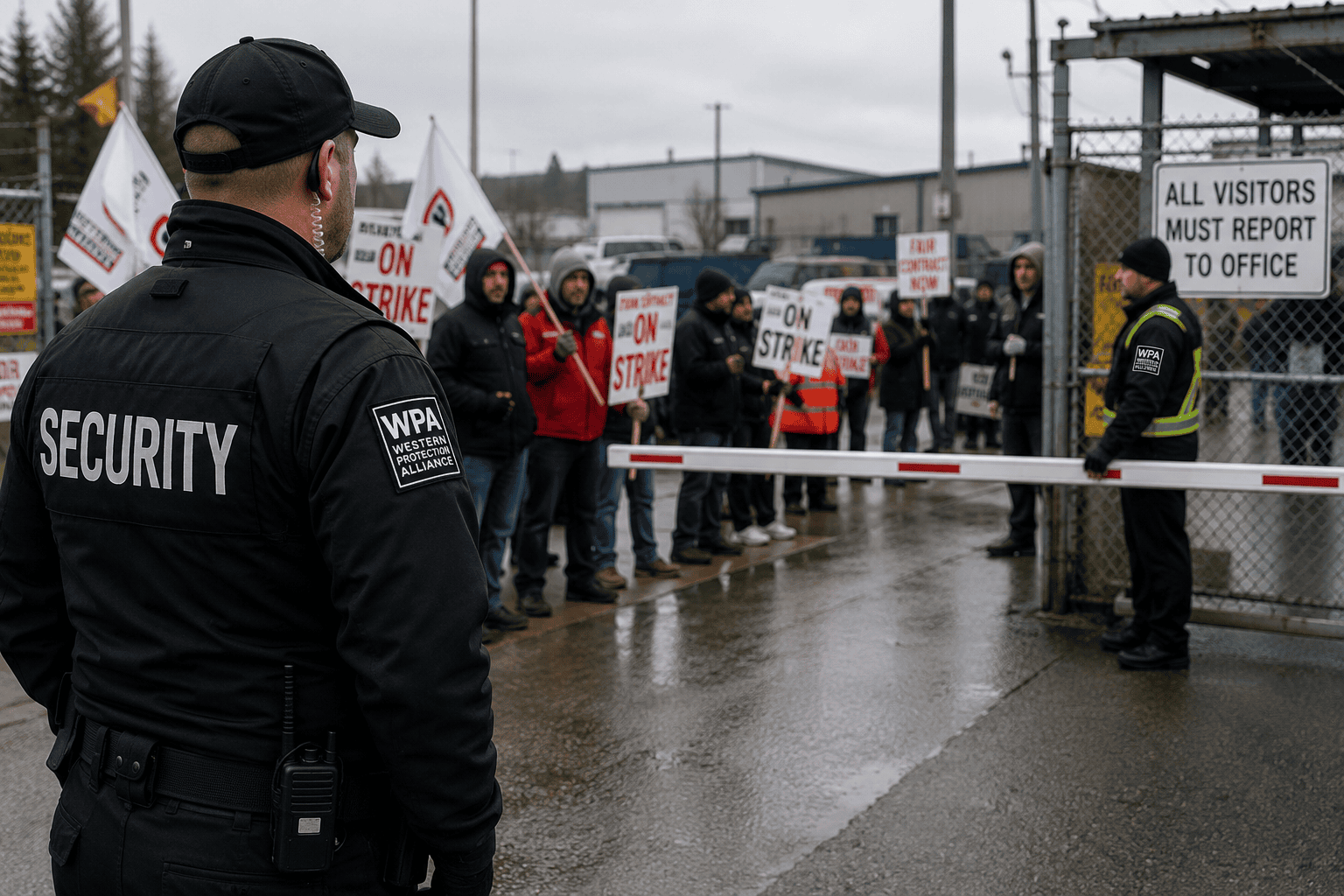 strike security managing picket line access during a labour dispute