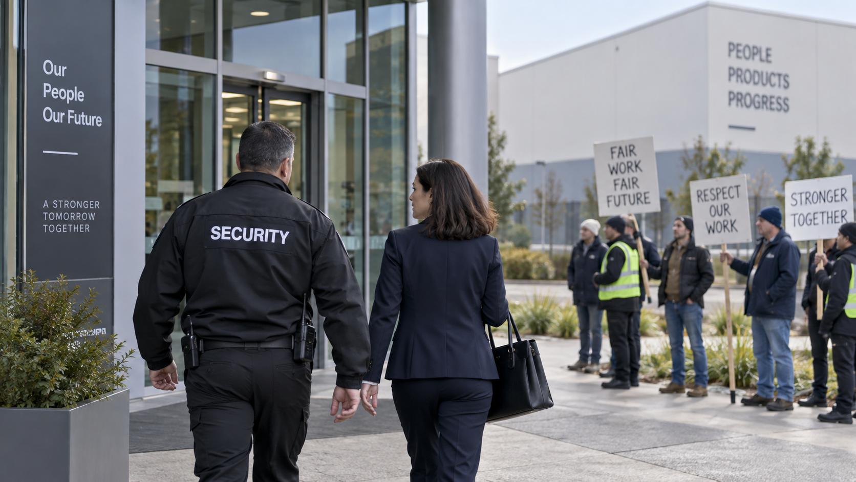 protecting managers during a labour dispute